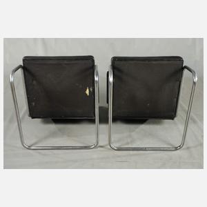 Paar Stahlrohrsessel