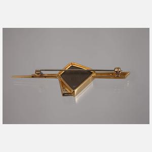Brosche mit Edelopal und Brillanten