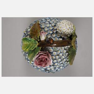 Frankreich Deckeldose Schneeballdekor