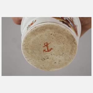 Paar Miniatur-Blumentöpfe als Tafelaufsatz