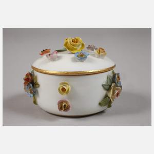 Meissen Miniatur-Deckeldose Blütenbesatz
