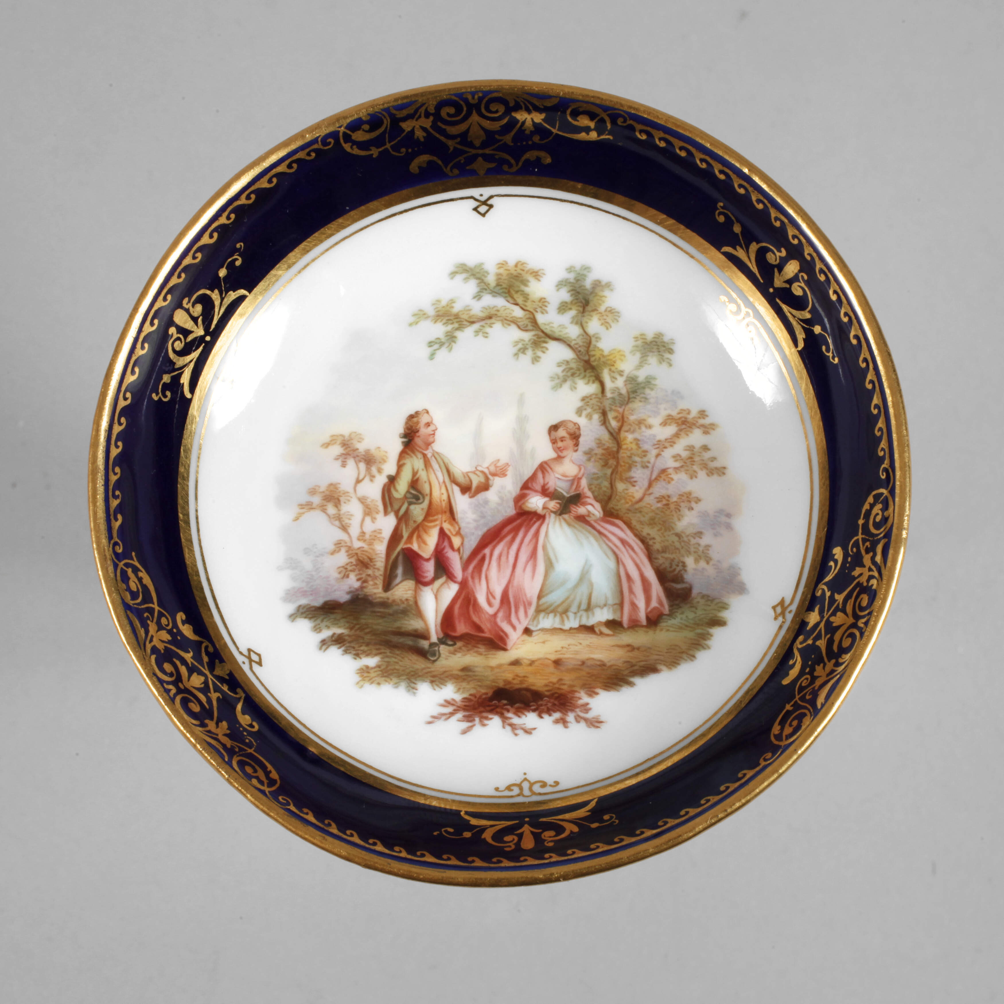 Meissen Konfektschälchen Watteaumalerei