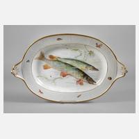 Meissen große ovale Platte "Fischmalerei"111