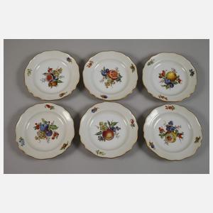 Meissen Mokkaservice "Reiche Fruchtmalerei"