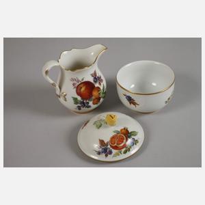 Meissen Mokkaservice "Reiche Fruchtmalerei"