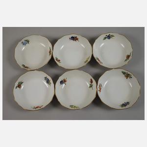 Meissen Mokkaservice "Reiche Fruchtmalerei"