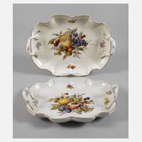 Meissen Paar Henkelschalen "Reiche Fruchtmalerei"111