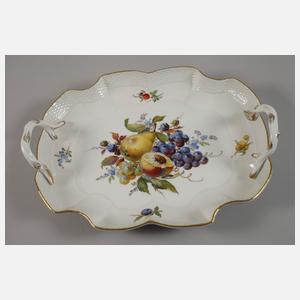 Meissen Paar Henkelschalen "Reiche Fruchtmalerei"