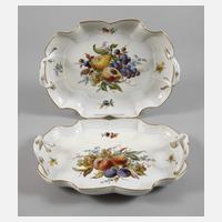 Meissen Paar Henkelschalen "Reiche Fruchtmalerei"111