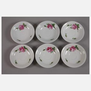 Meissen Kaffeeservice "Schwanenhals/Rote Rose"