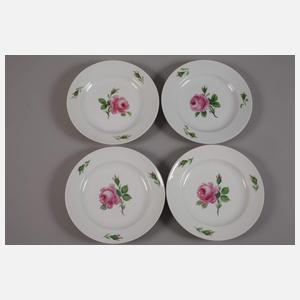 Meissen Kaffeeservice "Schwanenhals/Rote Rose"