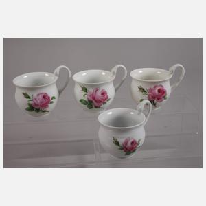 Meissen Kaffeeservice "Schwanenhals/Rote Rose"