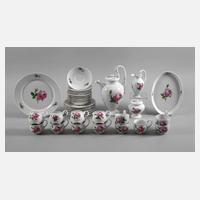Meissen Kaffeeservice "Schwanenhals/Rote Rose"111