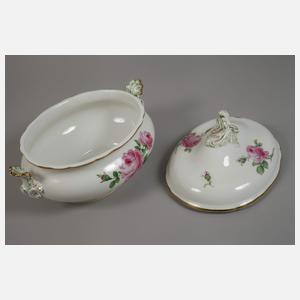 Meissen Deckelterrine "Rote Rose"