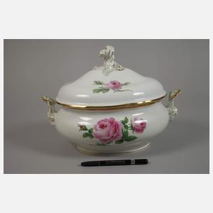 Meissen Deckelterrine "Rote Rose"