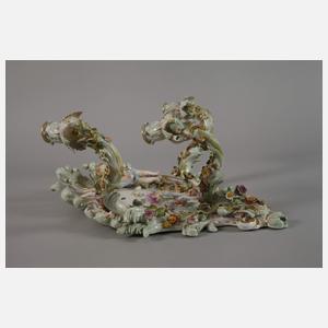 Meissen dreiarmiger "Wandleuchter mit Amorette"