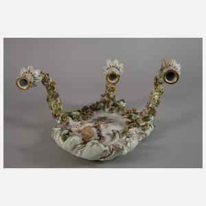 Meissen dreiarmiger "Wandleuchter mit Amorette"