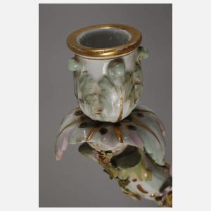 Meissen dreiarmiger "Wandleuchter mit Amorette"