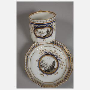 Nymphenburg Paar Mokkatassen "Perl"