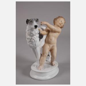 Rosenthal "Putte mit Windspiel"