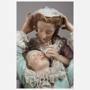 Volkstedt große Rokokogruppe als Liebespaar