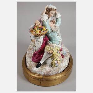 Volkstedt große Rokokogruppe als Liebespaar