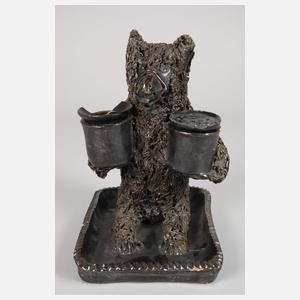 Schreibzeug in Form eines Bären