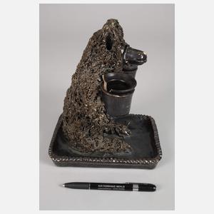 Schreibzeug in Form eines Bären