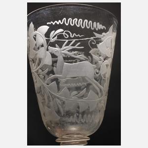 Jagdliches barockes Kelchglas