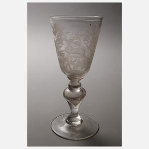 Jagdliches barockes Kelchglas