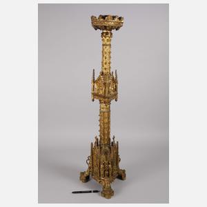 Großer neogotischer Altarleuchter