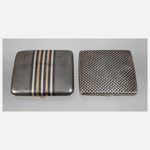 Zwei Zigarettenetuis Niellosilber