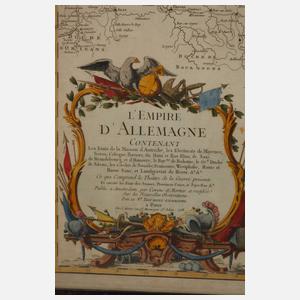 Kupferstichkarte "L´Empire D´ Allemagne" 1758