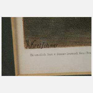 Albert Kretschmer, Graphikpaar Schwälmer Trachten