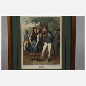 Albert Kretschmer, Graphikpaar Schwälmer Trachten