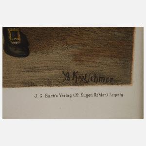 Albert Kretschmer, Graphikpaar Schwälmer Trachten