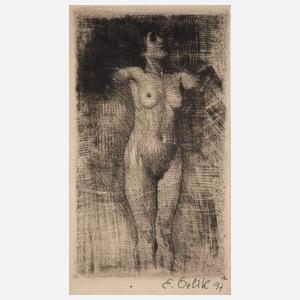 Emil Orlik, "Weiblicher Akt II"