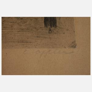 Ernst Oppler, Zwei Radierungen