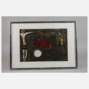 Marc Chagall, "Rotes Pferd vor nächtlichem Himmel"