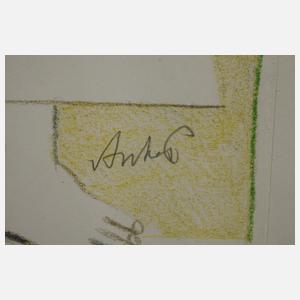 Horst Antes, Kopffüßler mit Schild