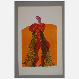 HAP Grieshaber, Paar Farbholzschnitte