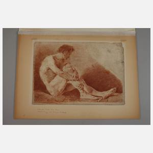 Sitzender Männerakt