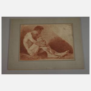 Sitzender Männerakt