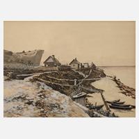 Wilhelm Richter, attr., Häuser an der Küste111