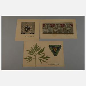 Hanna Goldberg, Konvolut Jugendstilentwürfe