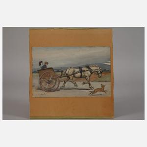 Carl Franz Bauer, Paar beim Trabrennen