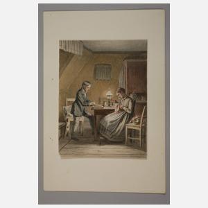 Hugo Bürkner, Abendliche Handarbeit