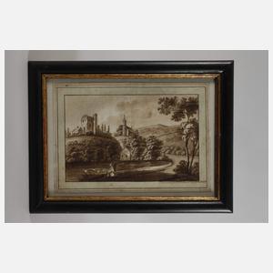 Ferdinand Wilhelm Müller, attr., Am See