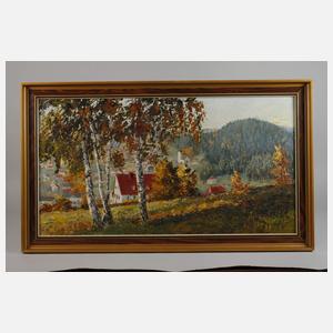 Günter Fink, Herbstliche Dorfansicht