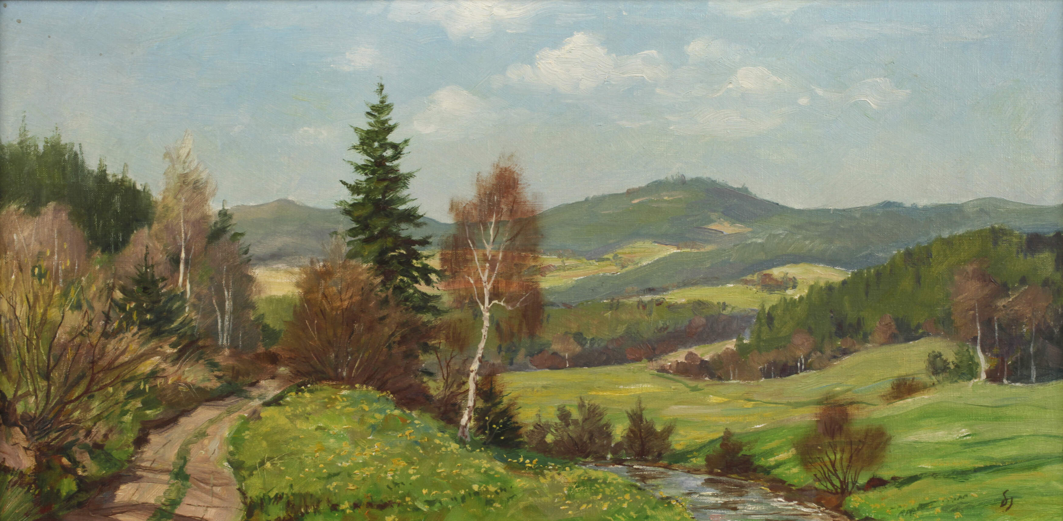 Siegfried Henze, Vogtländische Frühlingslandschaft